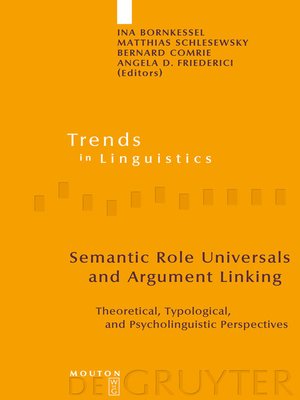 cover image of Semantic Role Universals and Argument Linking
